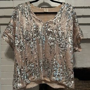 Gold/Silver Sequin Blouse